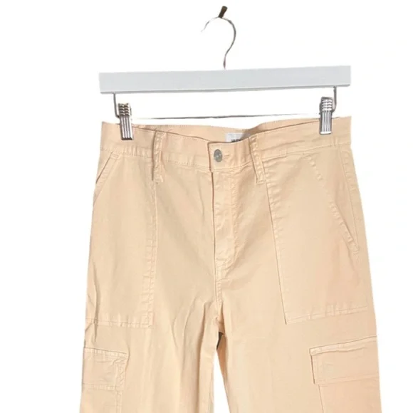 New Hudson Rosalie High Rise Wide Leg Cargo Ankle Pant 28 Bleached Sand - Picture 4 of 13